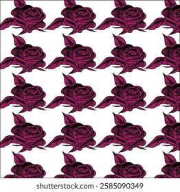 sheamless pattern with red roses