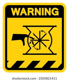 Shear Points Sharp Edges Warning Sign, Vector Illustration, Isolate On White Background Label. EPS10