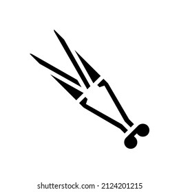 shear sheep hand tool glyph icon vector. shear sheep hand tool sign. isolated contour symbol black illustration