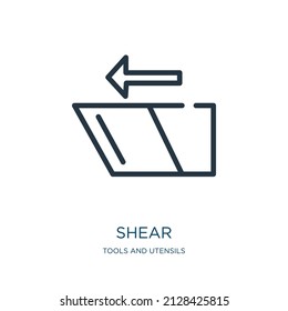 shear thin line icon. shears, fashion linear icons from tools and utensils concept isolated outline sign. Vector illustration symbol element for web design and apps.