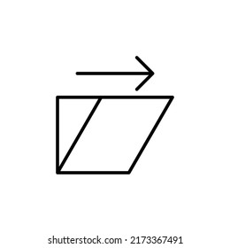 shear tool editable stroke icon, Smart stroke icon