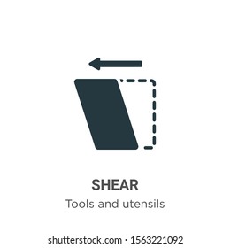 Shear vector icon on white background. Flat vector shear icon symbol sign from modern tools and utensils collection for mobile concept and web apps design.
