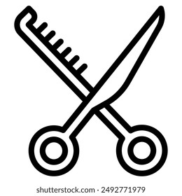 Shears Barber shop icon illustration