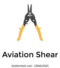 Shears flat icon vector 