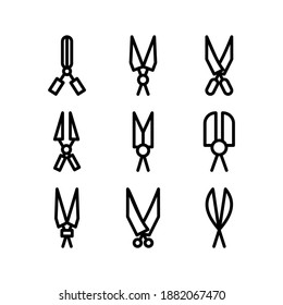 Shears icon or logo isolated sign symbol vector illustration - Collection of high quality black style vector icons

