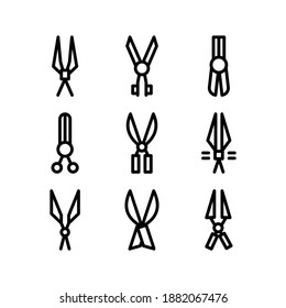 Shears icon or logo isolated sign symbol vector illustration - Collection of high quality black style vector icons
