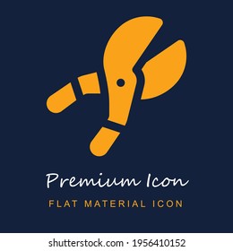 Saca material premium ui ux icono vectorial aislado en colores azul marino y naranja
