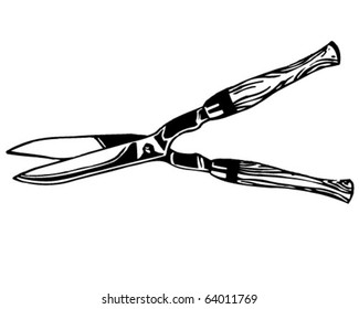 Shears - Retro Clipart Illustration