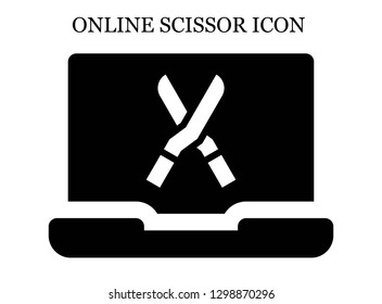 Shears search icon. Editable Shears search icon for web or mobile.