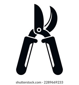 Shears secateur icon simple vector. Garden pruning. Cutter hand