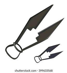 Shears for shearing sheep isolated on a white background. Vector illustration.