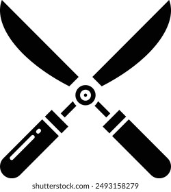 Shears solid glyph vector illustration