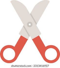 Shears Vector Icon Flat Style