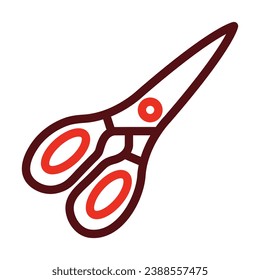 Shears Vector Thick Line Two Color Icons For Personal And Commercial Use.
