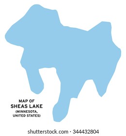 Sheas lake (Minnesota,United States) map vector