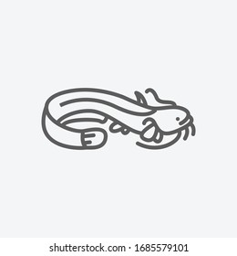 Sheatfish icon line symbol. Isolated vector illustration of icon sign concept for your web site mobile app logo UI design.