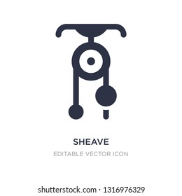 sheave icon on white background. Simple element illustration from Industry concept. sheave icon symbol design.