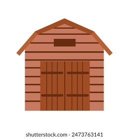 Shed Symbol Clipart Avatar Logtotype isolierte Vektorillustration