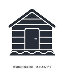 Shed icon. vector.Editable stroke.linear style sign for use web design,logo.Symbol illustration.