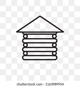 Shed vector icon isolated on transparent background, Shed logo concept