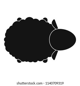 Sheep air view icon. Simple illustration of sheep air view vector icon for web design isolated on white background