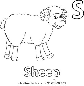 Sheep Alphabet ABC Coloring Page S