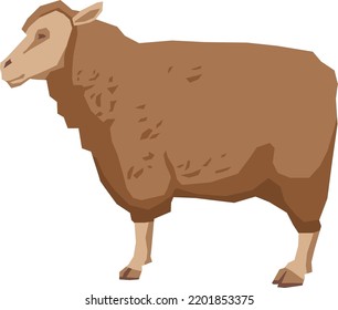 The sheep animal cartoon character