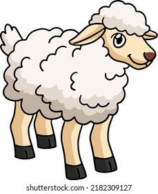 Sheep Animal Cartoon Colored Clipart Illustration Stock Vector (Royalty ...