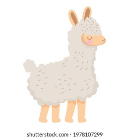 sheep animal cartoon flat isolated