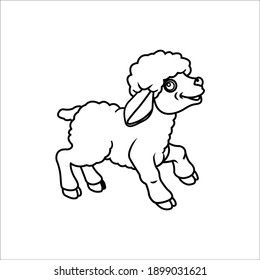 Sheep animal outline design animal