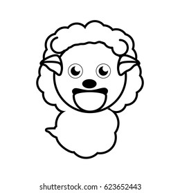 sheep animal toy outline