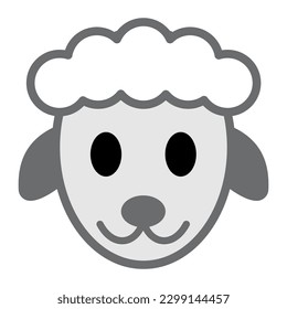 Sheep Animal vector flat icon. Isolated Sheep emoji illustration