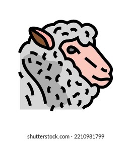 sheep animal zoo color icon vector. sheep animal zoo sign. isolated symbol illustration