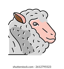 sheep animal zoo color icon vector. sheep animal zoo sign. isolated symbol illustration