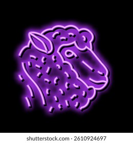 sheep animal zoo neon light sign vector. sheep animal zoo illustration