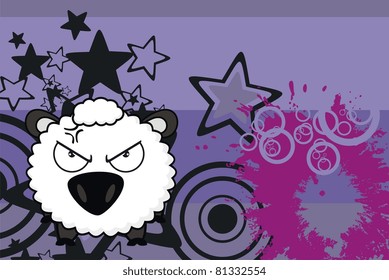 sheep baby cartoon background in vector format