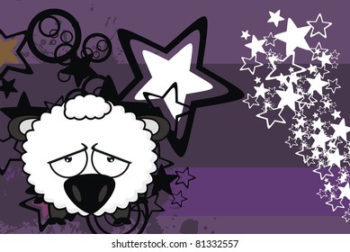 sheep baby cartoon background in vector format