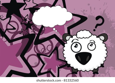 sheep baby cartoon background in vector format