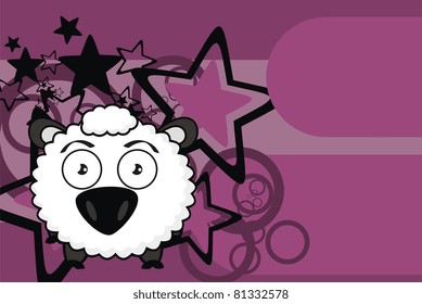 sheep baby cartoon background in vector format