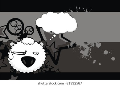 sheep baby cartoon background in vector format