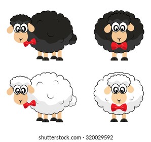 Sheep Black And White Set