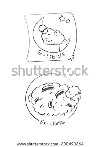 sheep bookplate