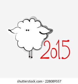 Sheep card. Happy new year.