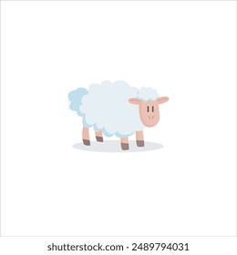 Sheep cartoon design on white background