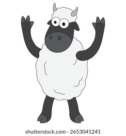 ilustração do vetor do mascote do desenho animado de ovelhas