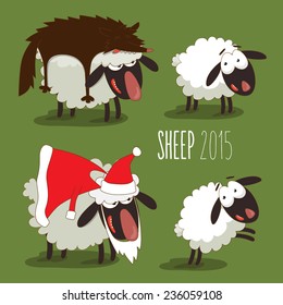 Sheep cartoon vector illustration 