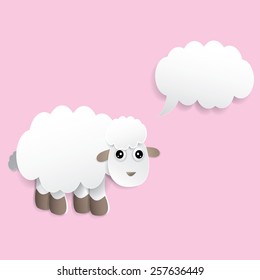 Sheep cartoon vector illustration