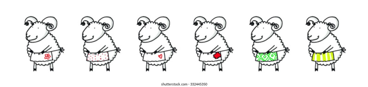 Sheep cartoon vector illustration