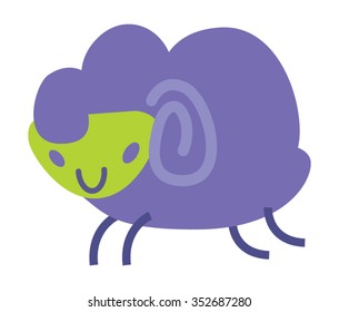 Sheep cartoon vector illustration