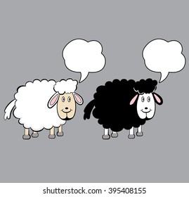 Sheep cartoon vector illustration